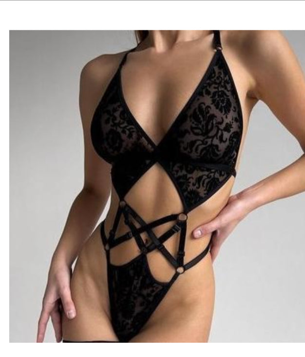 Look 9 / Black one piece. Gotta Find Pictures